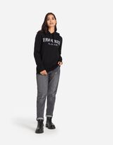 Dukserica sa kapuljačom - vezivanje - crno