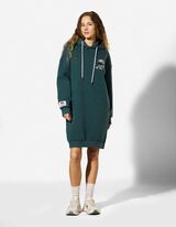 Kleid - R&uuml;ckenprint - t&uuml;rkis