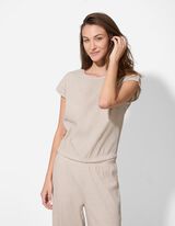 T-Shirt - Loose Fit - beige
