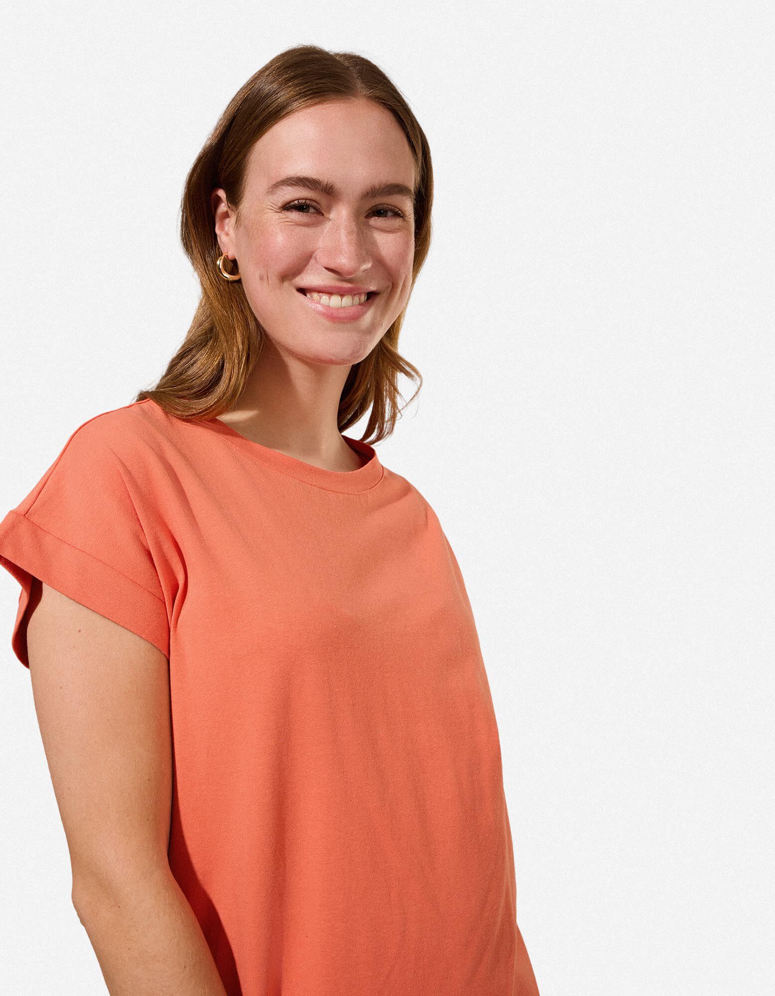 Robe t-shirt - Coupe droite - Rouge