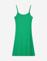Kleid in A-Linie - Spaghettiträger - grün
