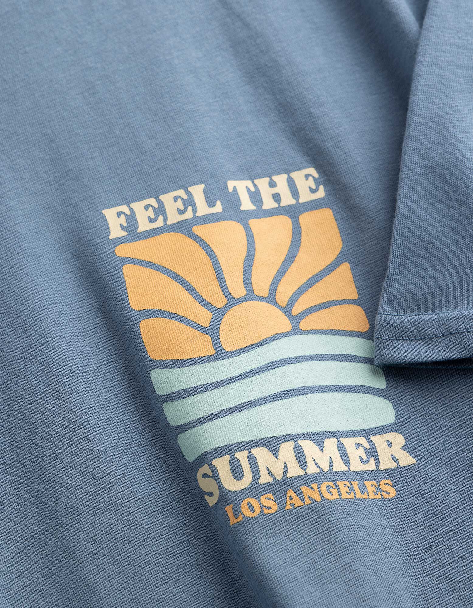 T-Shirt - Print - Hellblau