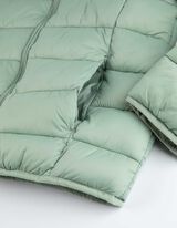 pikowana kurtka - material hydrofobowy - turkusowy