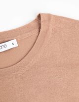 Pletená košeľa - Trojštvrťové rukávy - bezova