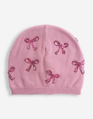 M&uuml;tze - Paillettenbesatz - Rosa