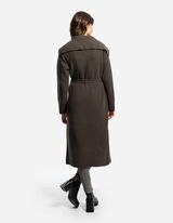 Lang vest - Strikceintuur - donkergroen