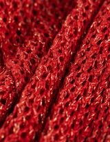 Strickpullover - Lurex - dunkelrot