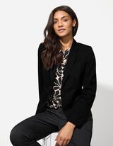 Blazer - einfarbig - schwarz