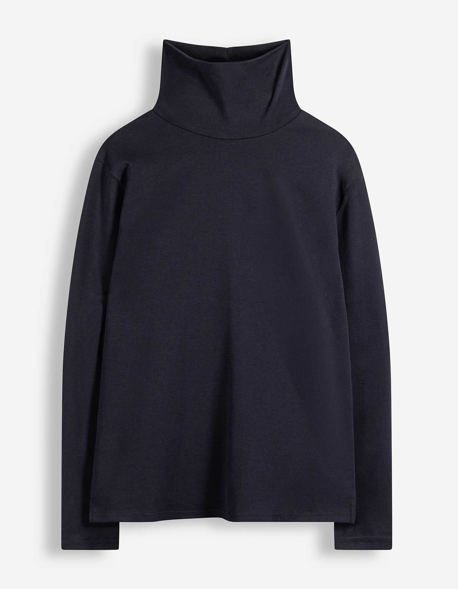Langarmshirt - Rollkragen - Dunkelblau