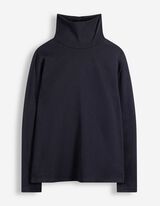 Langarmshirt - Rollkragen - Dunkelblau
