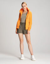 Cipz&aacute;ros meleg&iacute;tőfelső - Kapucni - narancs