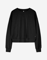 Sweatshirt - Rundhals-Ausschnitt - schwarz