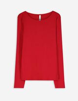 Shirt - Rippenstruktur - rot