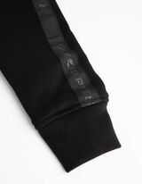 Felpa aperta - Righe a contrasto - nero