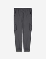 Pantaloni jogging - Buzunare patch - Gri inchis