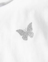 T-shirt - Maniche con volant - bianco