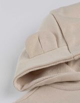 Tepláková bunda - Vaflová štruktúra - bezova