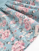 Rochie - Imprimeu floral - Albastru