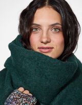 Šála - Roztřepené okraje - tmave zelena