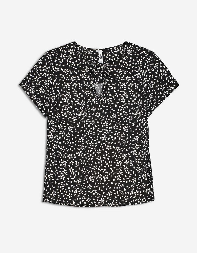 Elegantna majica - Loose Fit - crna