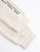 Pantaloni jogging - Imprimeu mesaj - Bej