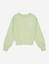 Bluză de trening - Imprimeu mesaj - Verde deschis