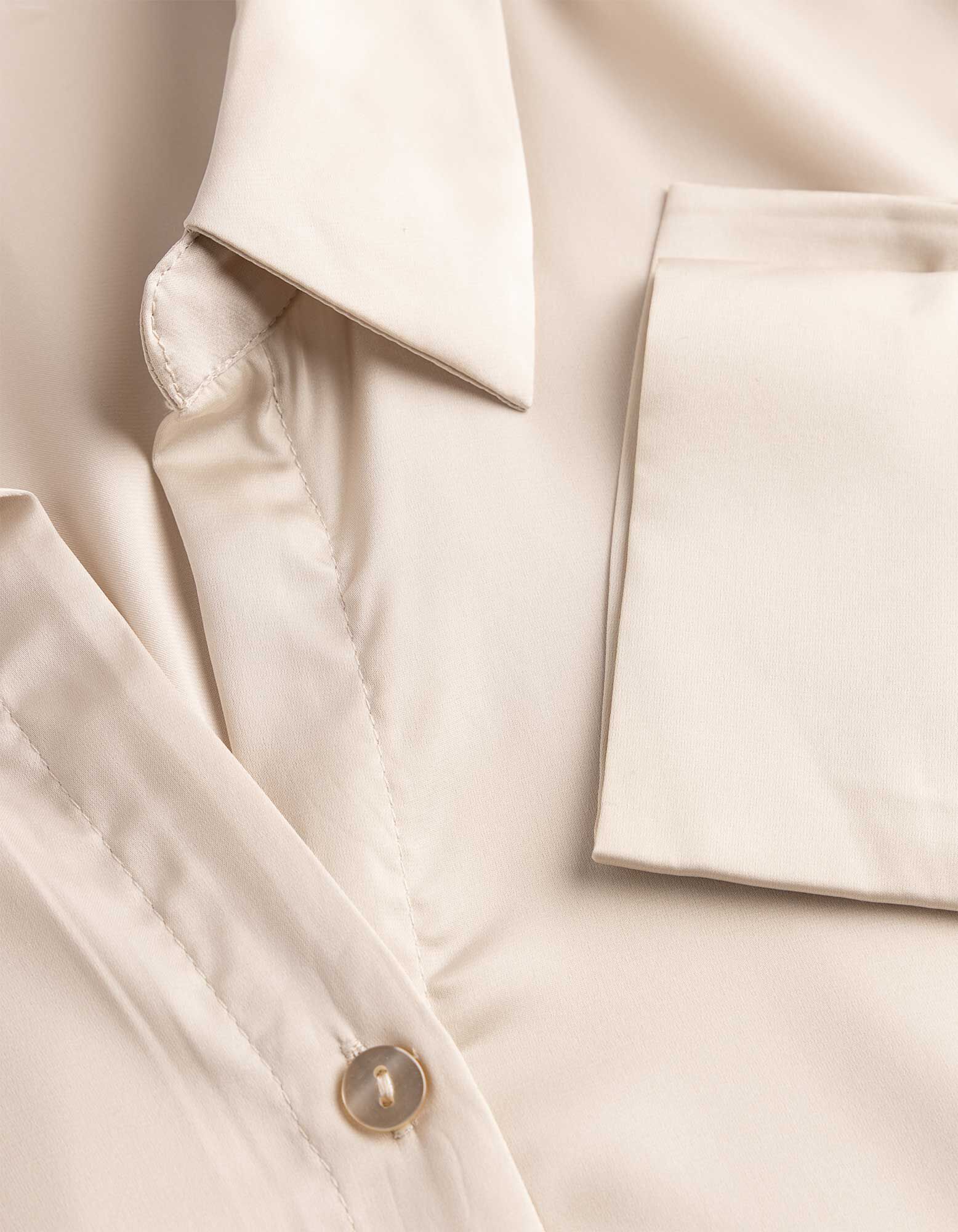 Bluse - Satin - Off-White