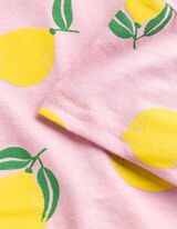 Pyjama Set aus Shirt und Shorts - Allover-Muster - lila