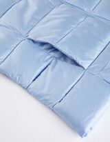 Dygsniuota liemenė - Stati apykaklė - sviesiai melynas