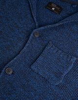 Kardigán - Durva kötésű - sotetkek