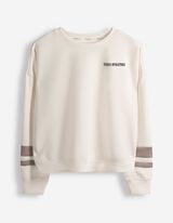 Sweatshirt - Contrasterende inzetten - wit
