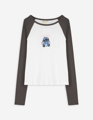 Langarmshirt - Lilo & Stitch - weiß