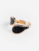 Ring - Metallic-Details - goldfarben
