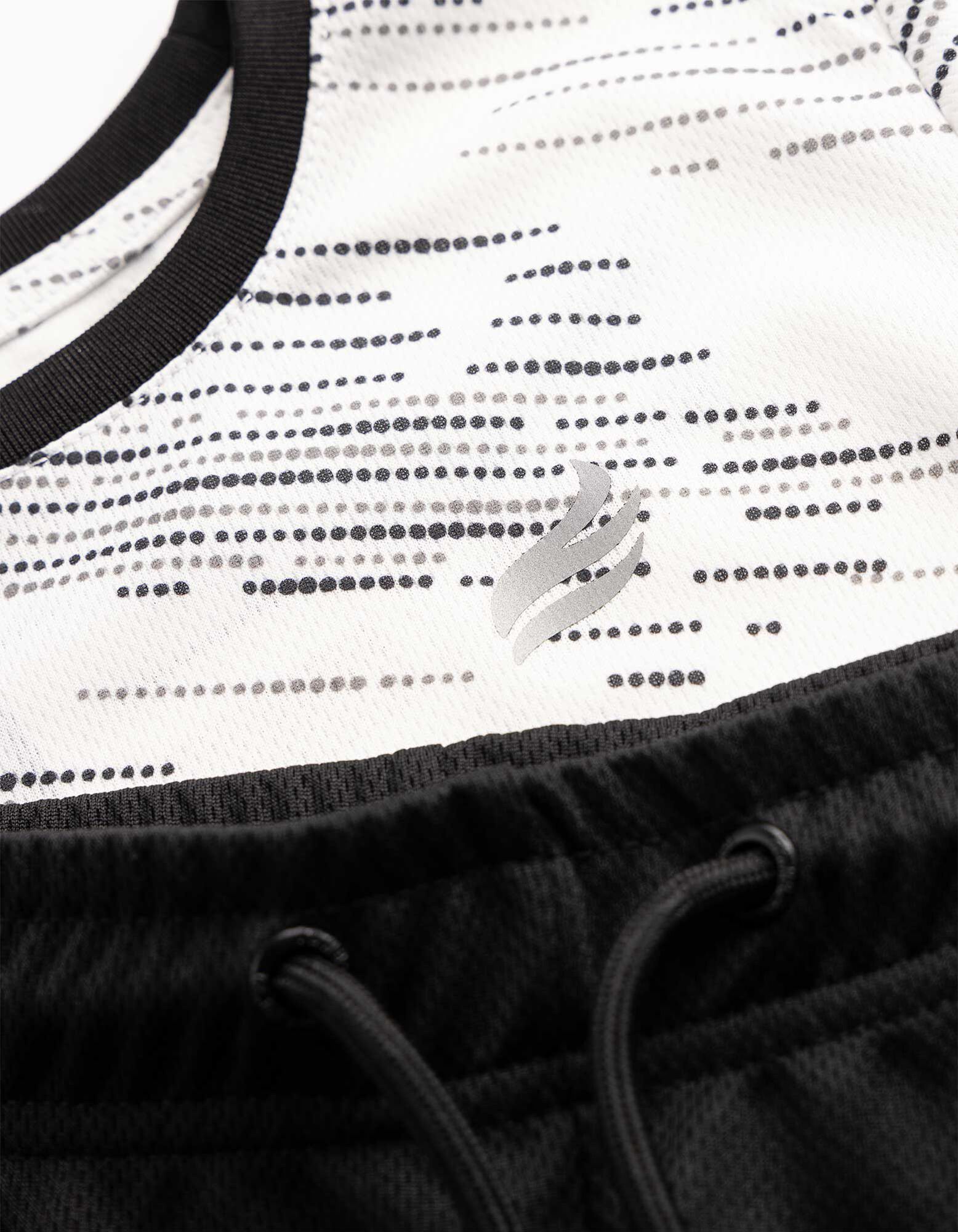 Souprava trička a kalhot - Potisk po cel&eacute; plo&scaron;e - b&iacute;l&aacute;