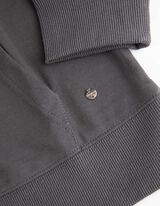 Felpa aperta - Cappuccio con coulisse - grigio scuro