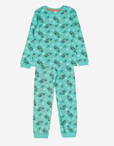 Pigiama completo (maglia + pantaloni) - Stampa allover - verde chiaro