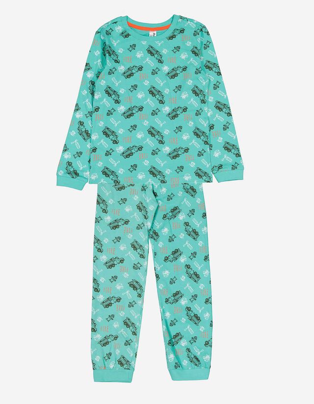 Pigiama completo (maglia + pantaloni) - Stampa allover - verde chiaro