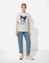 Póló - Nyomott minta - feher