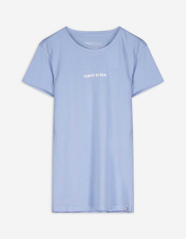 T-shirt - Print - lichtblauw