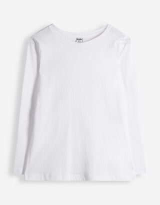Langarmshirt - Basic - Wei&szlig;
