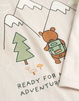 Bluză de corp cu mânecă lungă - Imprimeu - Alb