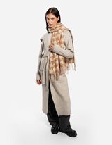 Schal - Fransen an den Abschlüssen - beige