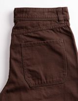 Kalhoty - &Scaron;irok&yacute; střih Wide Fit - tmave hneda