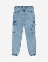 Kelnės su ki&scaron;enėmis - sviesiai melynas