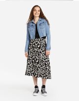 Teksajakk - l&uuml;hendatud - helesinine