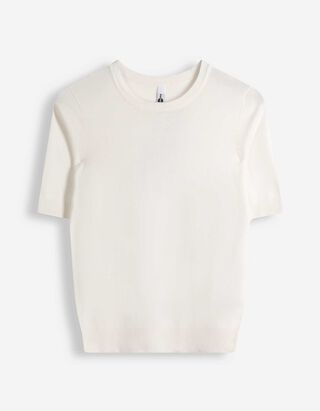 Pullover - Kurze &Auml;rmel - wei&szlig;