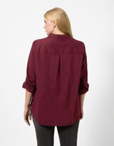 Hemdbluse - Brusttasche - Lila