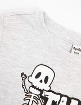 Marškinėliai ilgomis rankovėmis - Helovynas - sviesiai pilkas