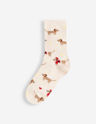Socken - gemustert - Beige