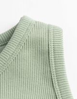 Top podprsenky - Rebrovan&eacute; - tyrkysovy